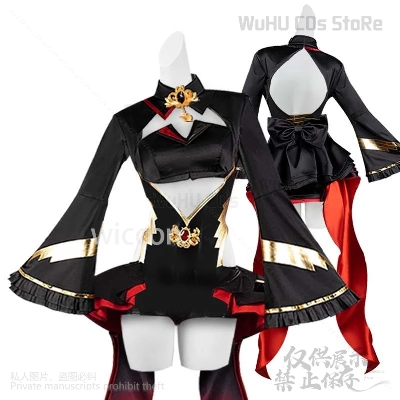 Anime Hololive Virtual Youtuber Houshou Marine Cosplay Party Uniform Lolita Hallowen Play Role Clothes Wigs For Girls Customized