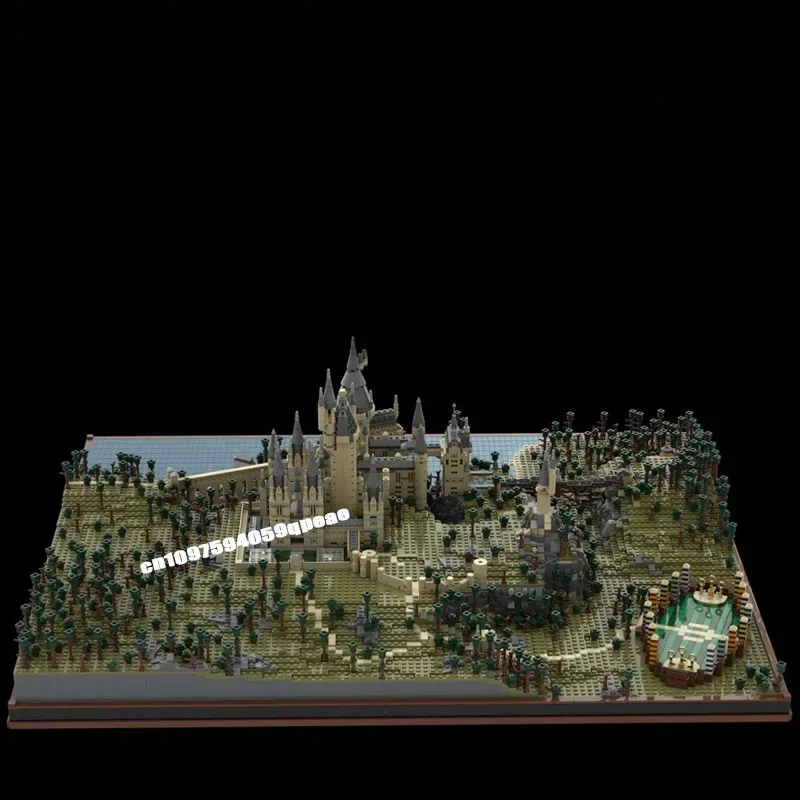 새로운 14880Pcs 유명한 마술 영화 Moc Hogwar Castle 최종 모델 사용자 정의 퍼즐 Diy 크리 에이 티브 아이디어 아이 장난감 생일 선물