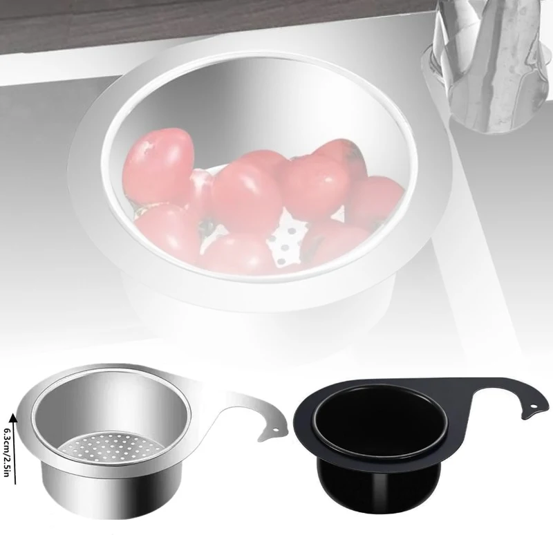 

Stainless Steel Swan Sink Strainer Basket Kitchen Sink Garbage Hanging Filter Swan Dry And Wet Separation Hook Drain Rack