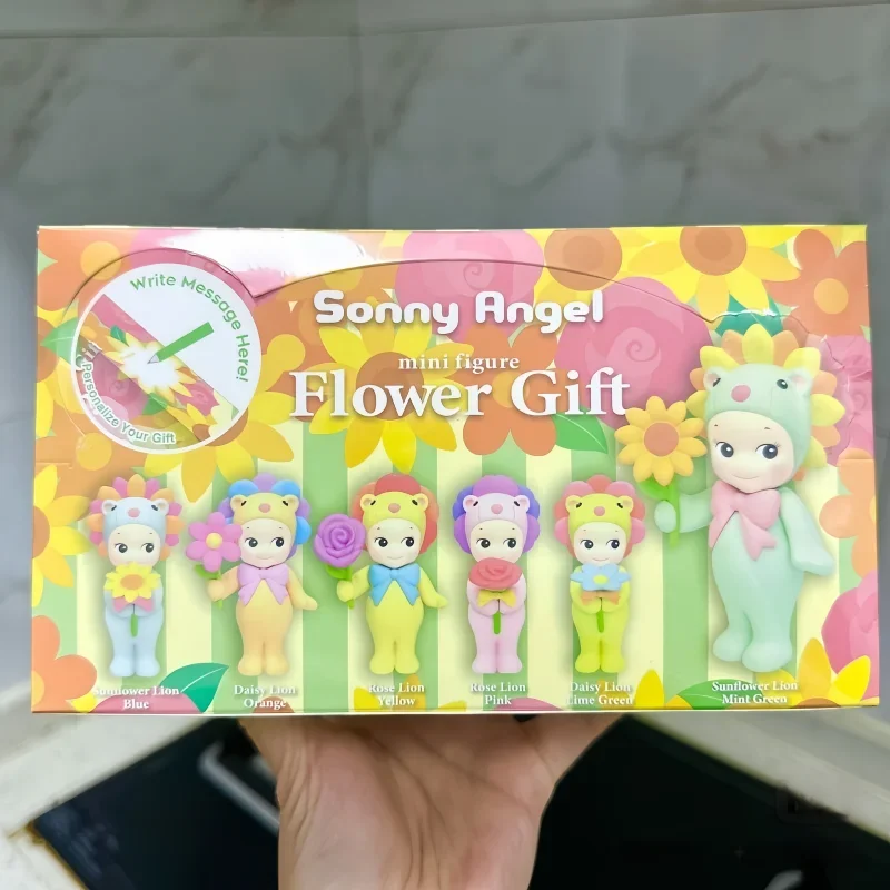 New Original Sonny Angel Mini Figure Flower Gift Sunflower Rose Daisy Daizy Rainbow Sunflowers Lion  Mystery Box Blind Box Gifts