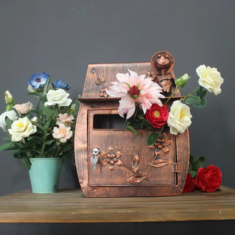 Animal Iron Mailbox Metal Wall Mount Mailbox Retro Handcrafted Mailbox for Home Garden Crafts Postbox