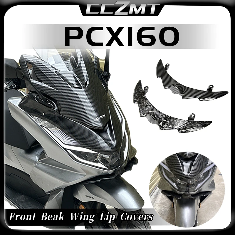 

For Honda PCX160 PCX125 PCX125 160 2021 2022 2023 2024 Motorbike Front Wheel Fender Beak Nose Cone Extension Cover Extender Cowl