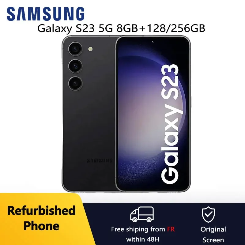 هاتف Samsung Galaxy S23 5G S911U1 S911B S9110 S911N 6.1 "8GB + 128/256/512GB Snapdragon Octa حافظة ممتازة