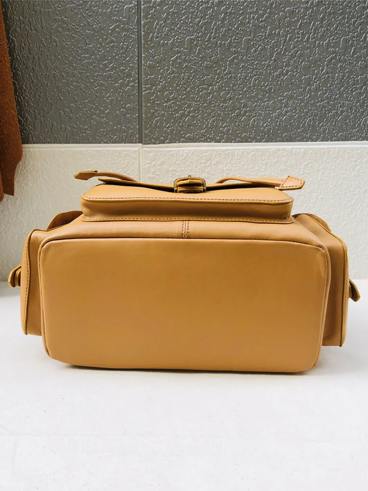 Tiener Meisjes Koeienhuid Lederen Schooltas Vrouwen Preppy Stijl Vintage Rugzak Grote Capaciteit Toevallige Dubbele Bandjes Reistas