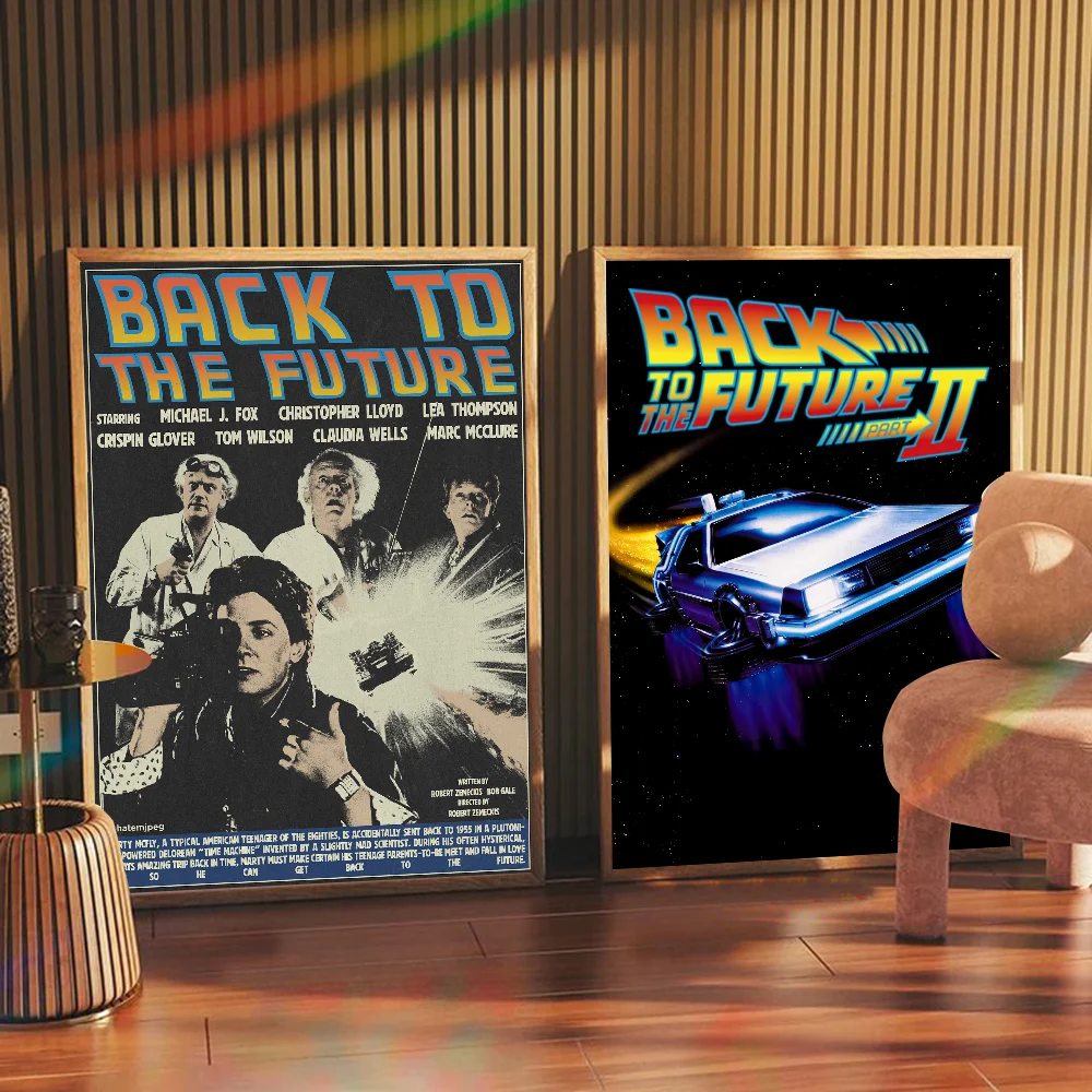 فيلم العودة إلى المستقبل ثلاثية أنيمي الملصقات لزجة يتوهم الجدار ملصق لغرفة المعيشة زخارف للحانات ديكور جدران الغرفة #6
