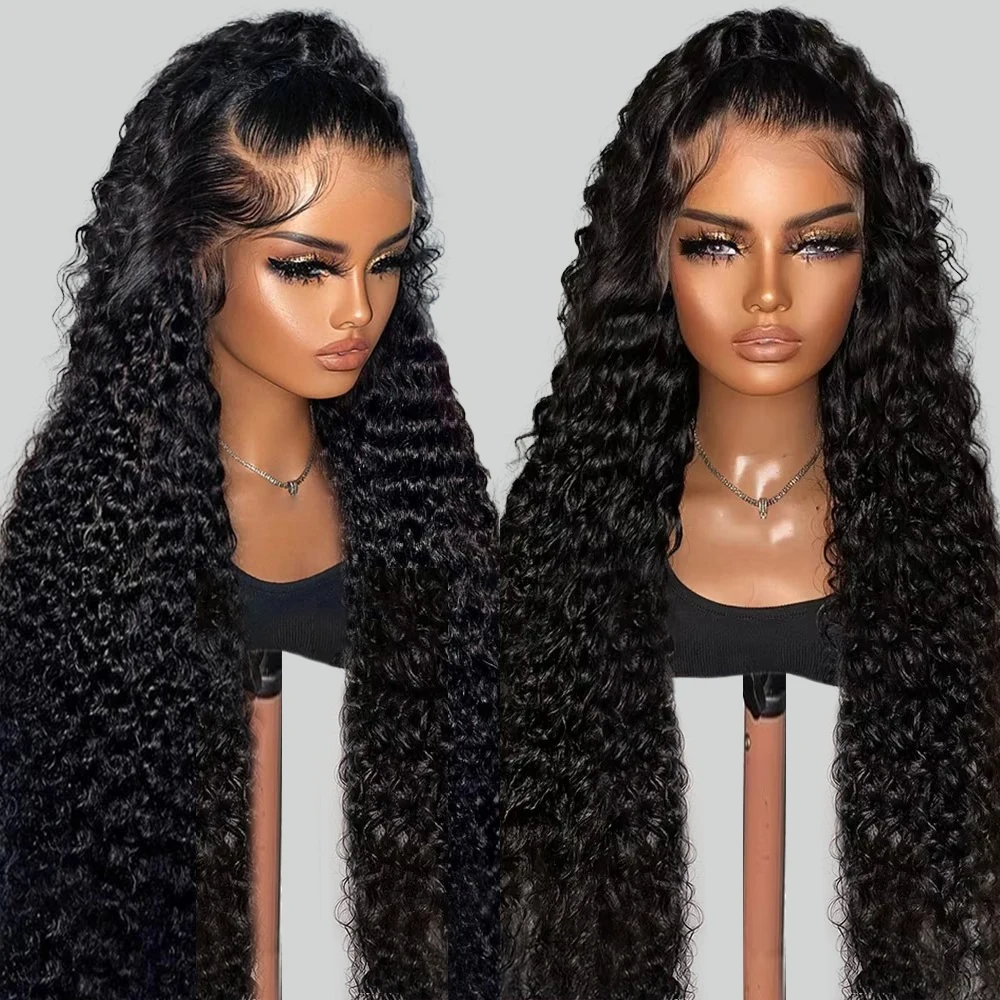 Curly Wigs 13x6 Hd Lace Front Human Hair Wig Brazilian 30 40 Inch Deep Wave Human Hair Lace Frontal Wig Preplucked Free Shipping