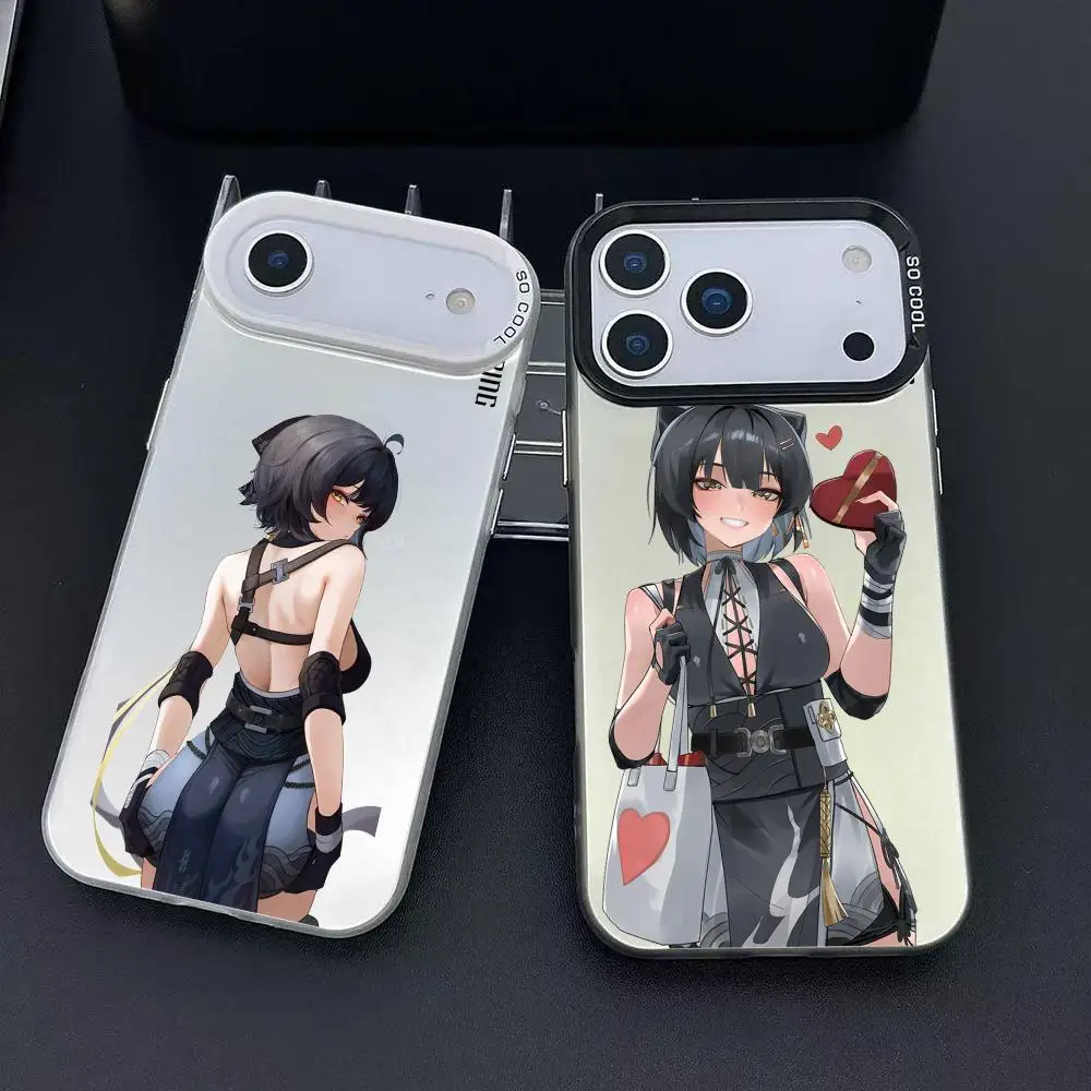 Rover-funda de teléfono con ondas wuthering para iPhone 17, 16, 15, 14, 13, 12, 11 Pro Max, láser mate de aire, Aurora, Funda a prueba de golpes