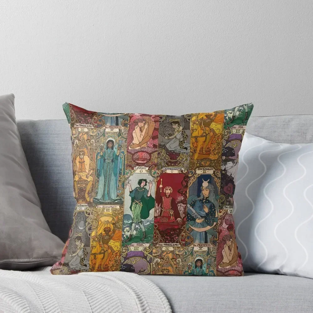 

Tarot card spread: 0-IX Throw Pillow sleeping pillows ornamental pillows Christmas Covers pillow