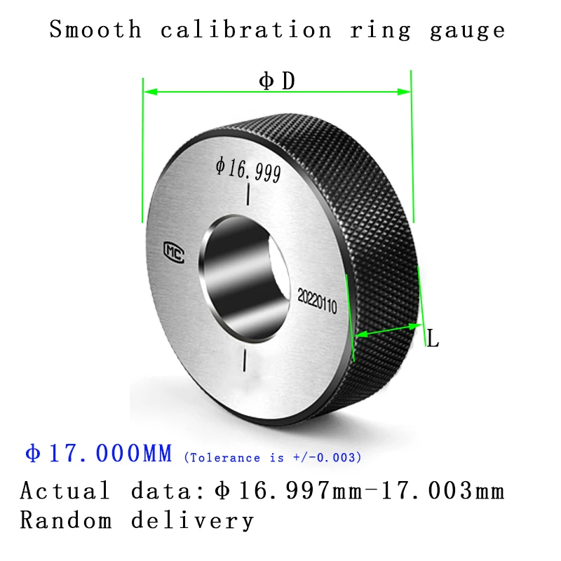 Hoogwaardige HF Aviation ringmaat 16-30 mm, gladde kalibratie met gladde opening, meetinstrument voor binnendiameter, PLAIN ringmaat.