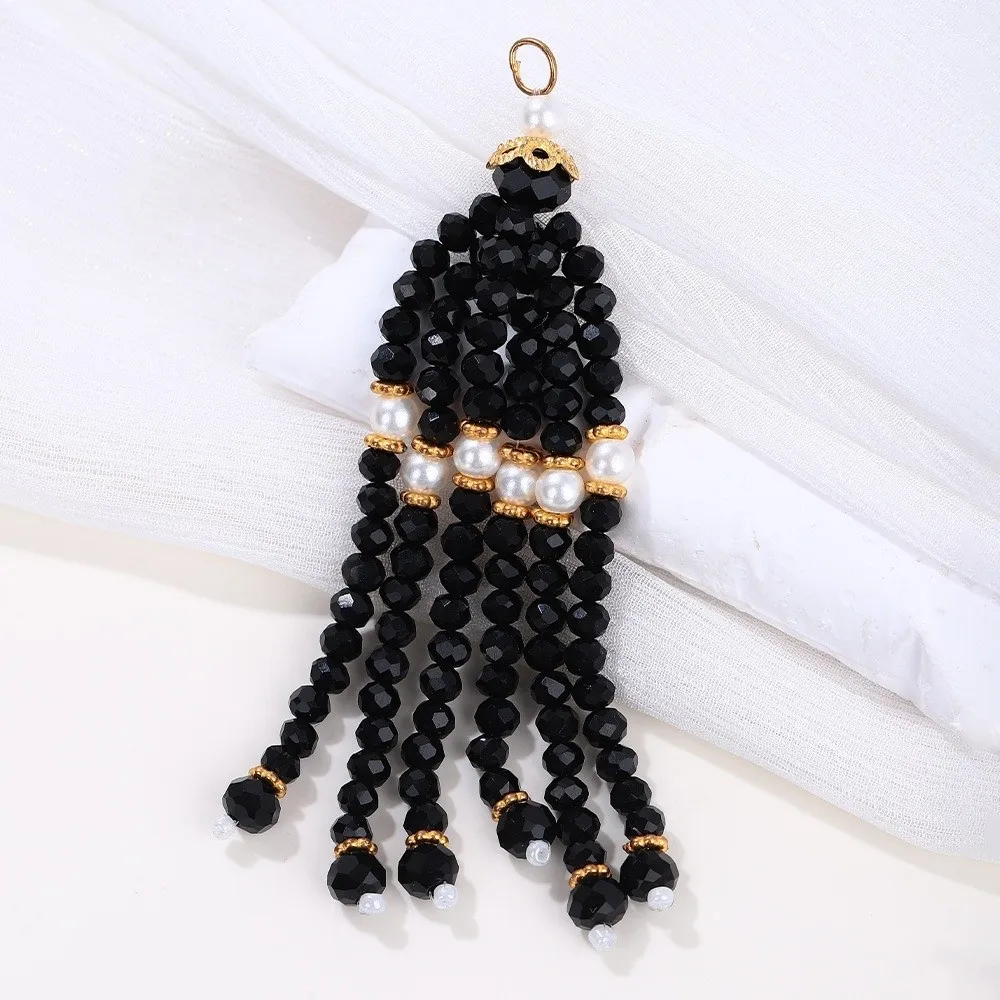 Medium Length Crystal Bead Tassel Handmade Multi-Color DIY Jewelry Accessories Rice Bead Bead Fringe Tassel