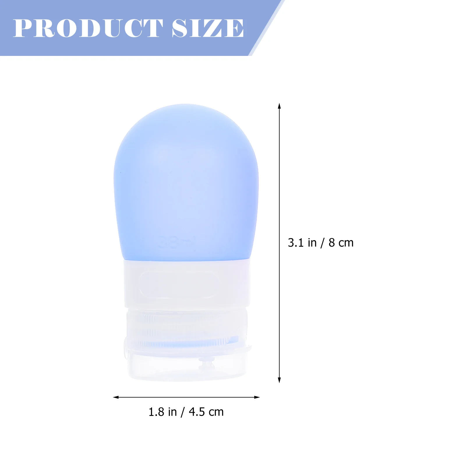 

3Pcs Silicone Travel Bottles 38Ml Refillable Leak Proof Toiletry Bottles for Travel Size Liquid Cream Lotion Outdoor Business