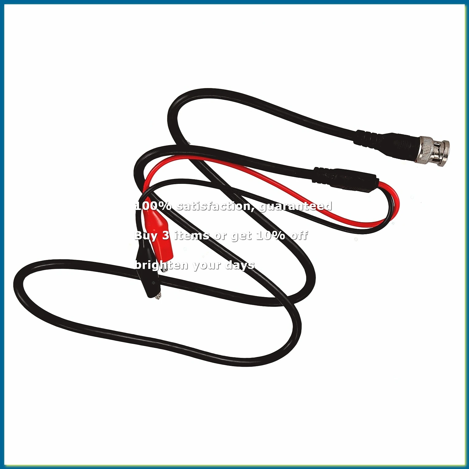 P1011 BNC Q9 Male Double Dot Crocodile Oscilloscope Lead Test Probes Cable 1M-A09I