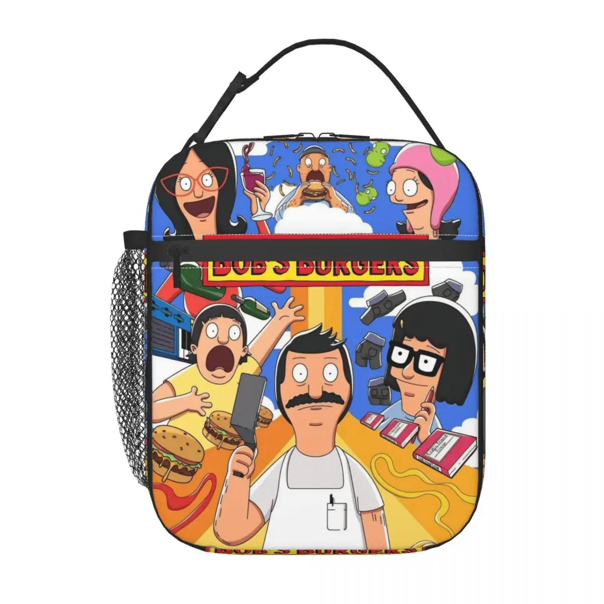 

Изолированная сумка-тоут для обеда B-Bob Burgers Товары на День Благодарения Коробка для обеда Уникальный дизайн Кулер Термальная коробка для бенто для работы