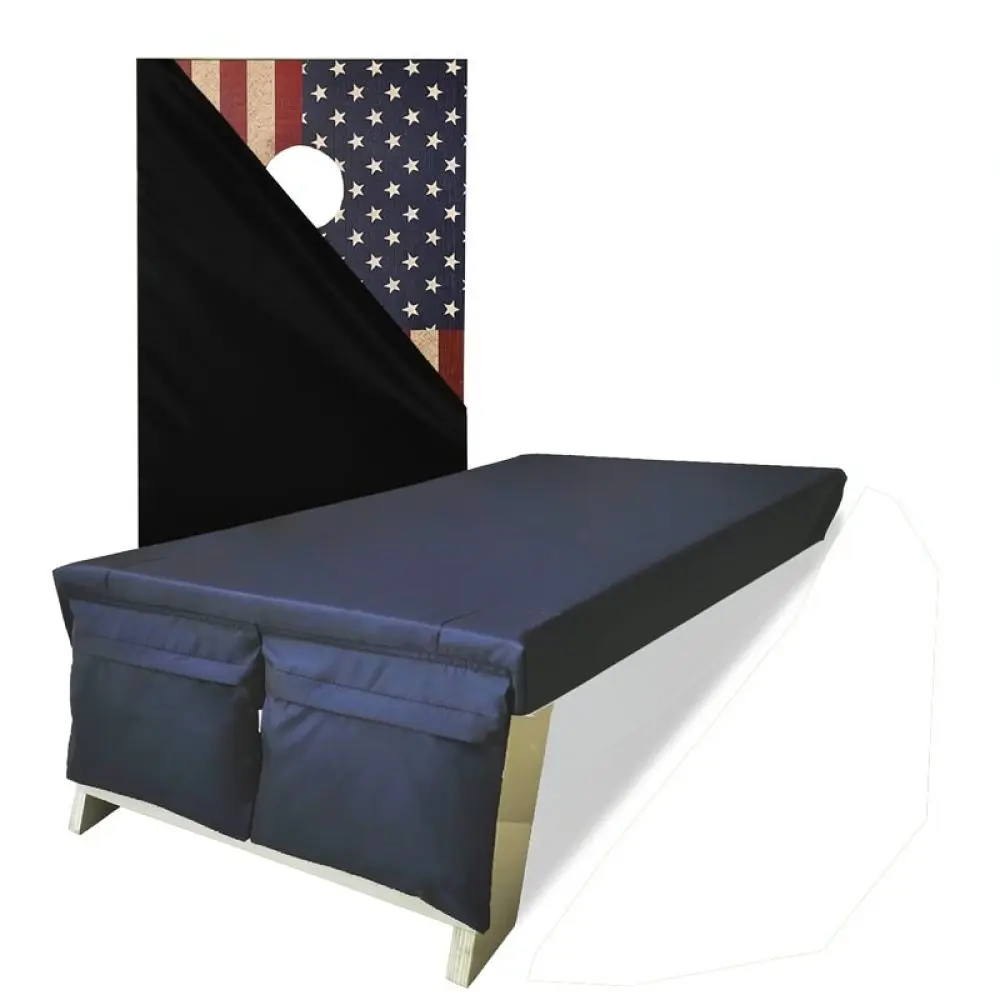 Black Cornhole Board Protector Outdoor Toss Game Cover Durable Polyester Fabric Waterproof Sunproof Dust Shield
