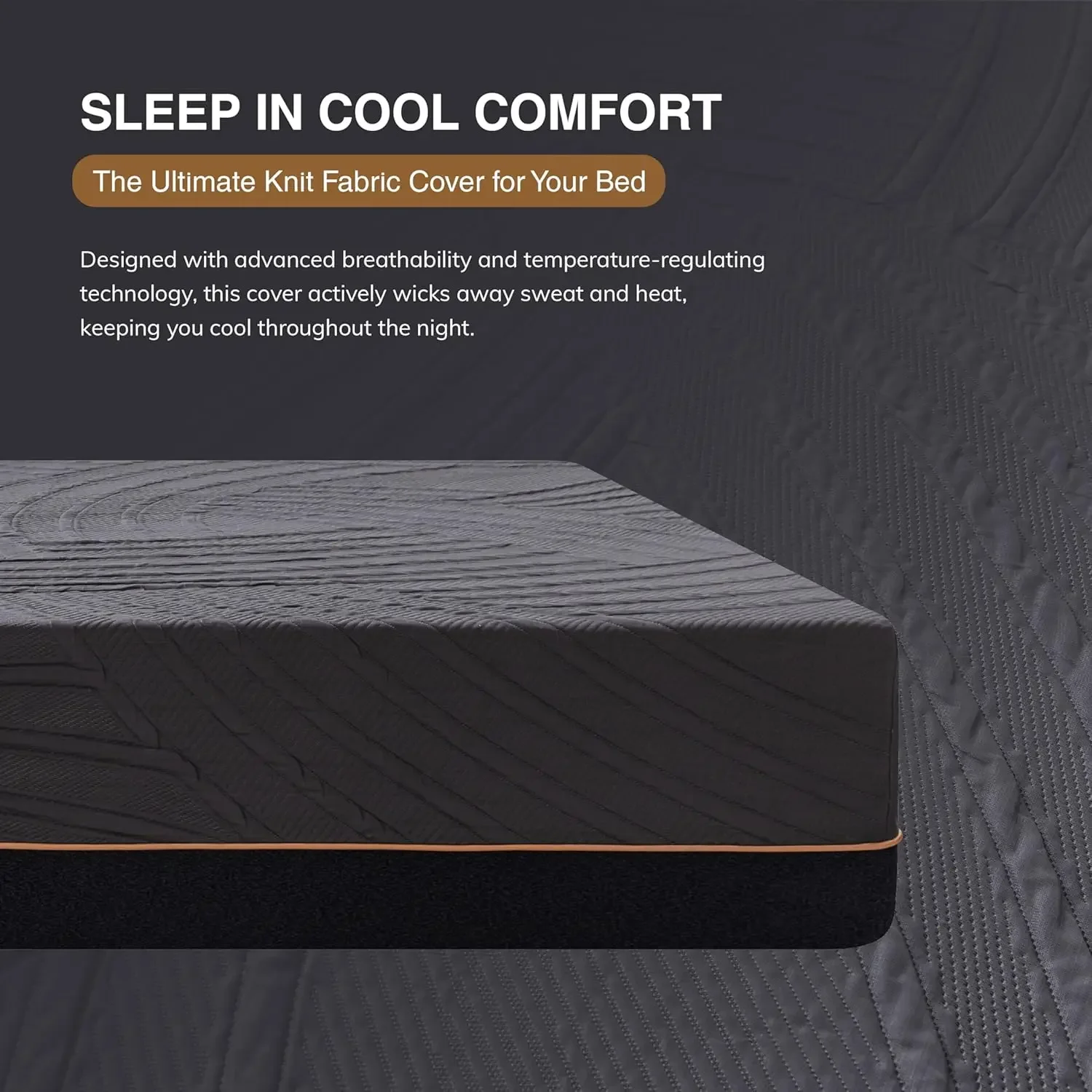 Queen Firm Mattress 14 Inch, Copper Memory Foam Mattress in a Box, Cooling Knit Fabric Cover