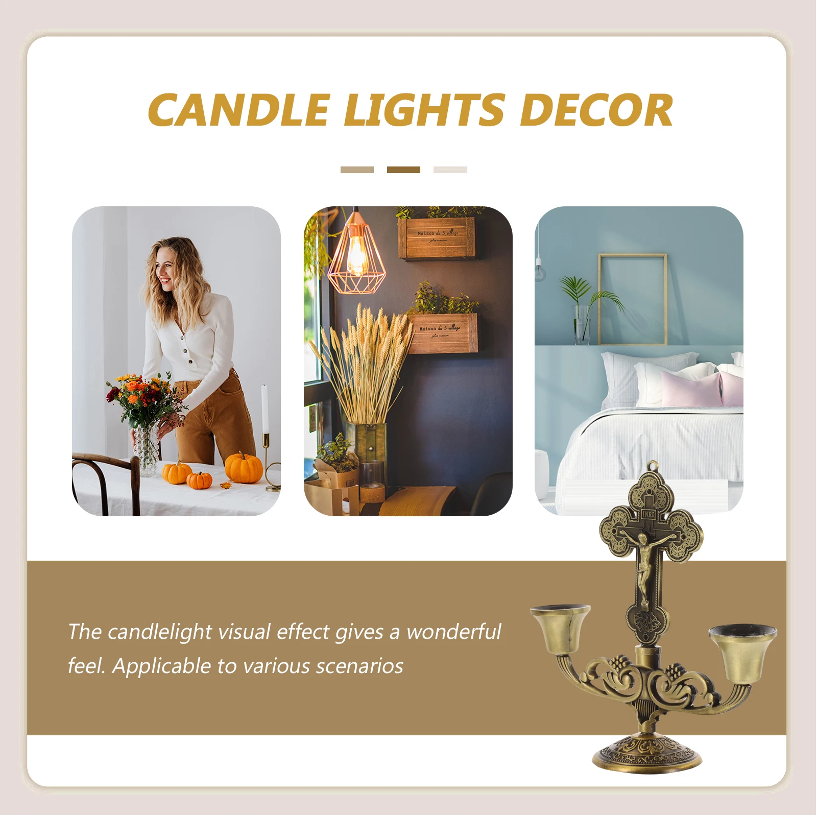 

Metal Ornament Retro Decor Candleholders Zinc Alloy Candlestick Candlesticks