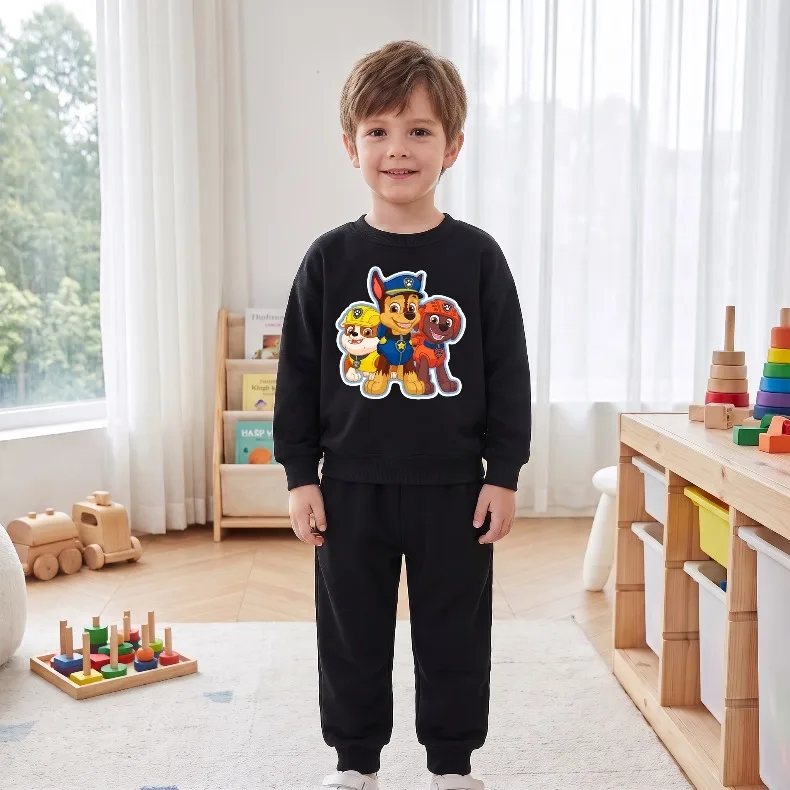 Frühling Herbst Jungen O-Ausschnitt Hoodies + lange Hose 2-teiliges Set Kinder Casual Sweatshirt Anzug Kinder Trainingsanzug Pullover Sets – Detail 3