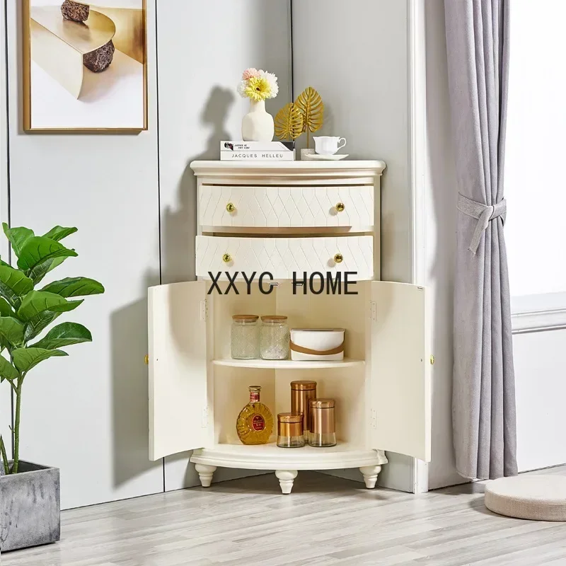 

TAO Triangle Corner Cabinet Modern Minimalist Living Room Wine Cabinet Solid Wood Cabinets
