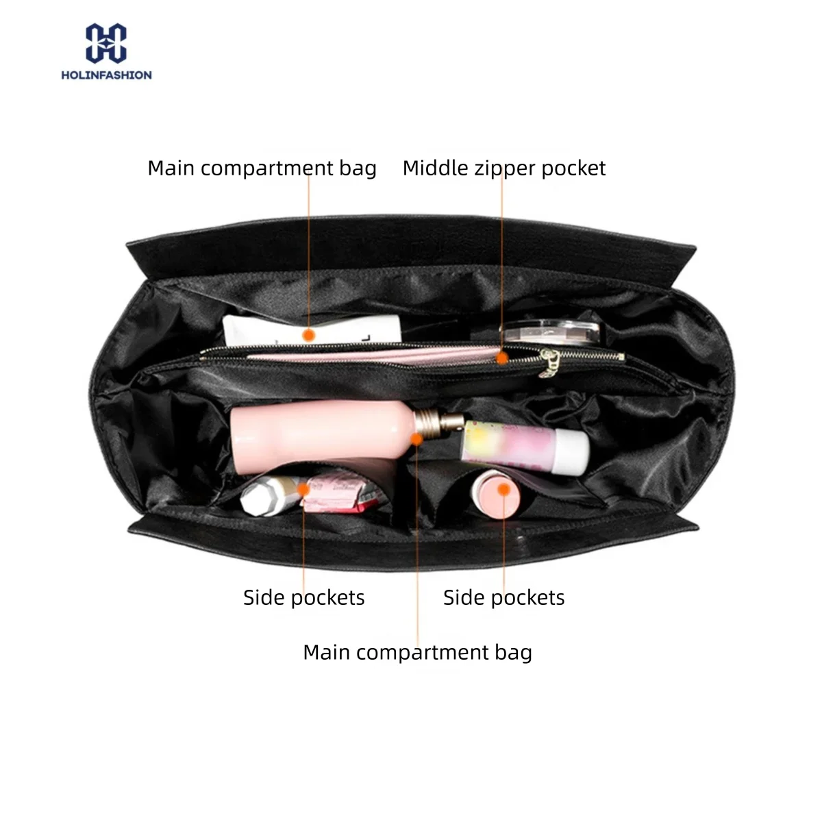 HOLINFASHION Black DuPont Liner Ultralight Waterproof Bag Organizer Insert Keep Bag Shaper and Storage For YSL BEA Shopping Bag