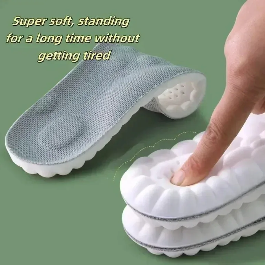 4D Cloud Air Cushion Insoles: Memory Foam Comfort + Acupressure Massage, Sweat-Absorbent Design image 5