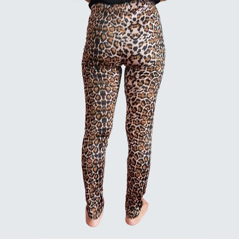 กางเกงเลกกิ้งเอวสูงสำหรับผู้หญิง ผ้าไหมนม ยืดหยุ่น เหมาะสำหรับวิ่ง ออกกำลังกาย ฟิตเนส โยคะ เนื้อผ้านุ่ม ลายพรางเสือดาว ชุดออกกำลังกาย