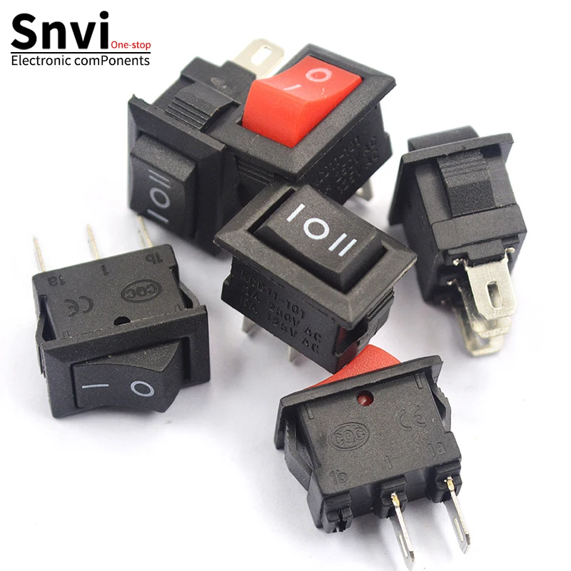 10pcs/lot 10*15mm SPST 2PIN ON/OFF G130 Boat Rocker Switch KCD11 3A/250V Car Dash Dashboard Truck RV ATV Home