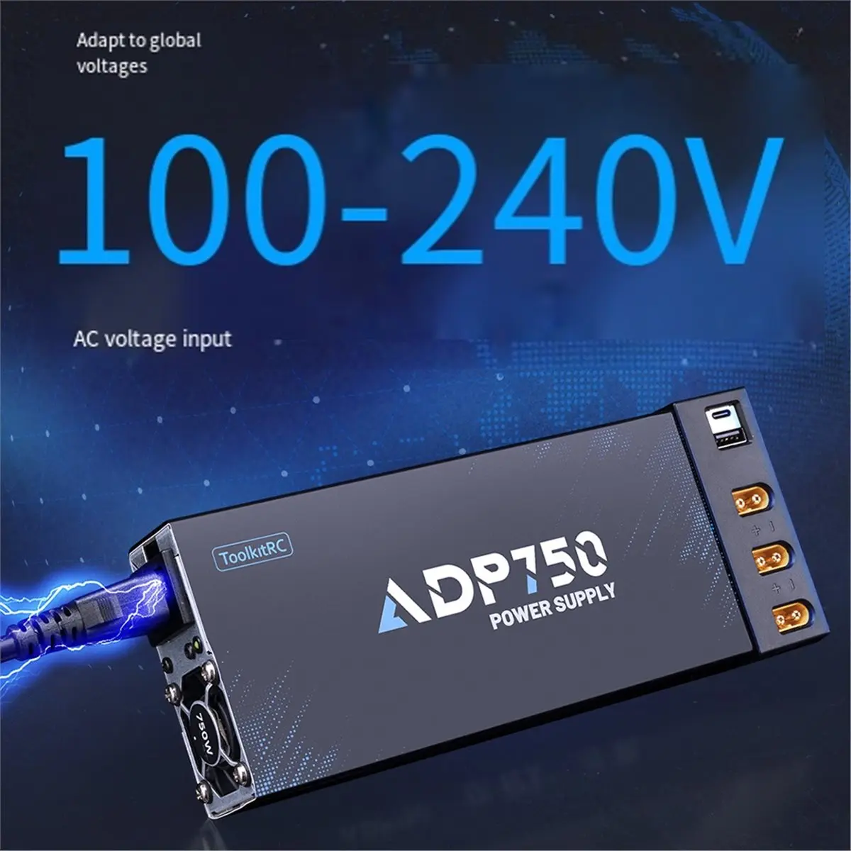 

ADP750 Power Supply Adapter 750W XT90 Output 12V 30A AC Input for Battery Charger EU Plug