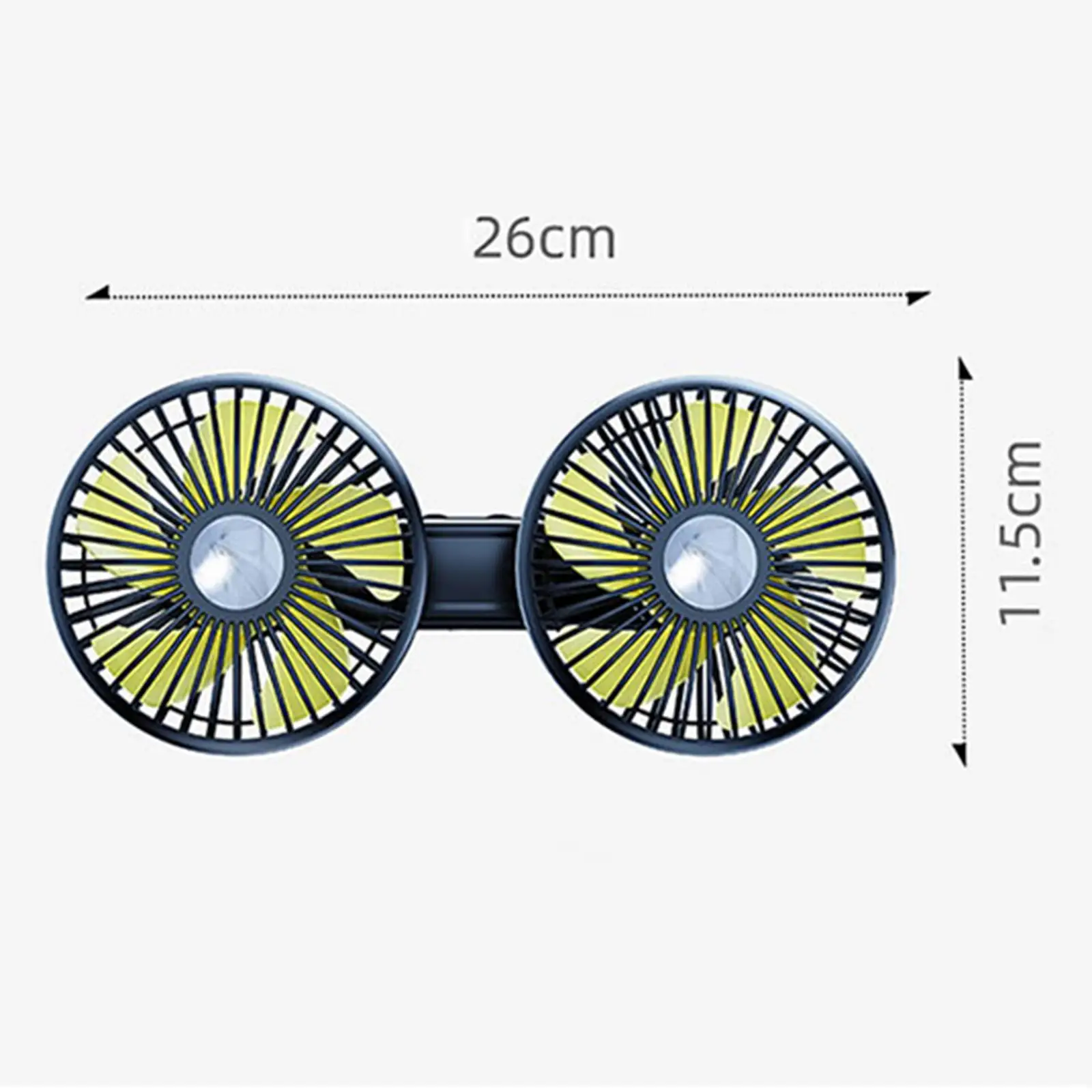 汎用車用ファン 後部座席用 3段階速度調整 充電式 RV車用シートヘッドレストファン