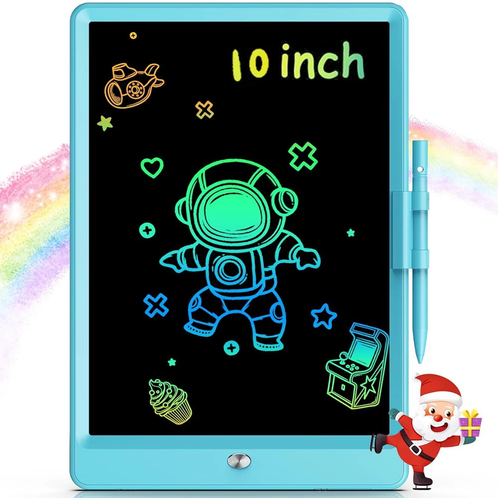 Tablette à dessin LCD 10 pouces, planche d'écriture, jouets éducatifs Montessori pour enfants étudiants, tableau noir magique, cadeau d'halloween/noël