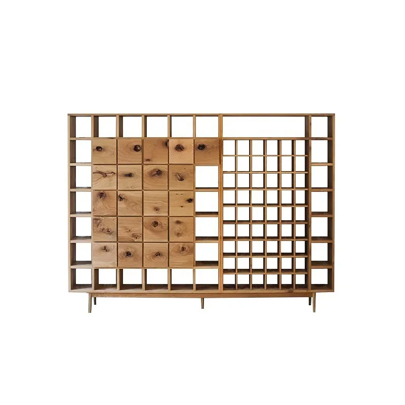 

Wabi Silent Wind Lattice Bogu Rack Display Cabinet Tea Room Teapot Rack