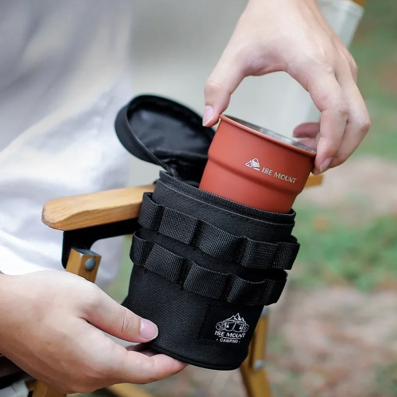 في الهواء الطلق التكتيكية متعددة الوظائف حقيبة التخزين حامل أكواب البيرة كوب ماء العزل الغطاء الواقي التخييم التنزه كوب ماء حقيبة