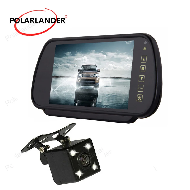 

7 Inch Car Video Parking Monitor MP5 Auto Rear View Mirror Monitor FM Radio With Reverse CCD Camera LCD Screen