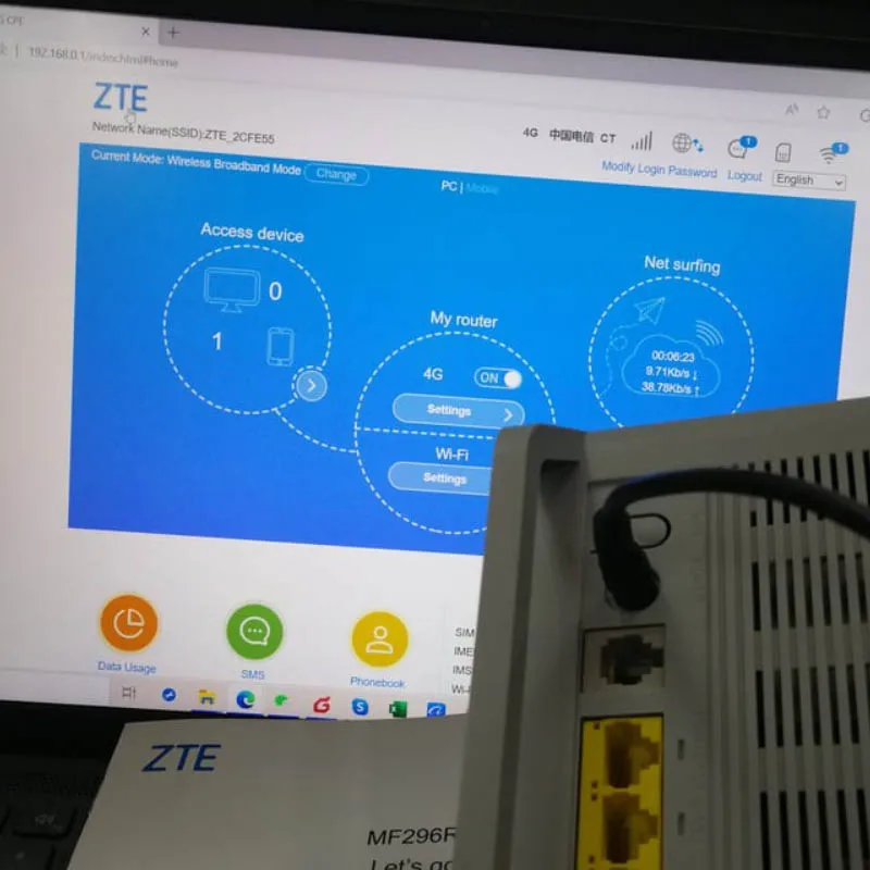 ZTE MF296R 4G LTE Router Wifi With 4G CPE Routers WiFi Hotspot Router with Sim Card Slot 2pcs antennas CAT6 300Mbps
