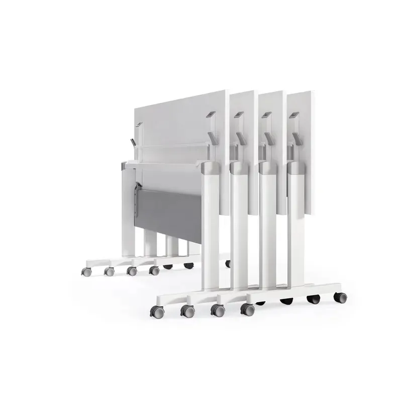Modern Durable Removable Folding Training Table Wooden Top Metal Frame Commercial Office Use