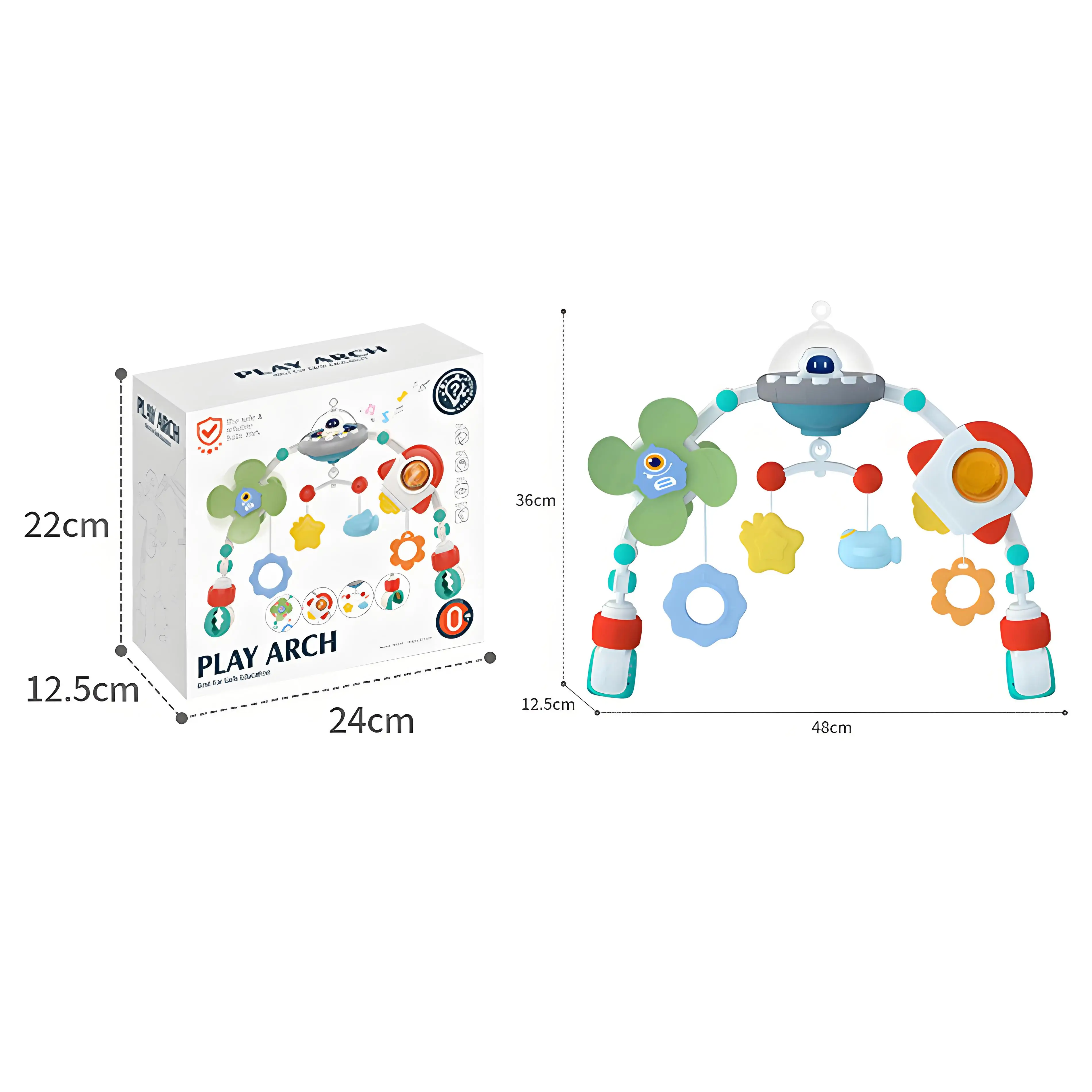 Baby Kinderwagen Bogen Spielzeug Krippe Musik Rotierende Hüpfer Spielzeug Feinmotorik Sensorische Entwicklung Bogen Auto Sitz Spielzeug für Kleinkind