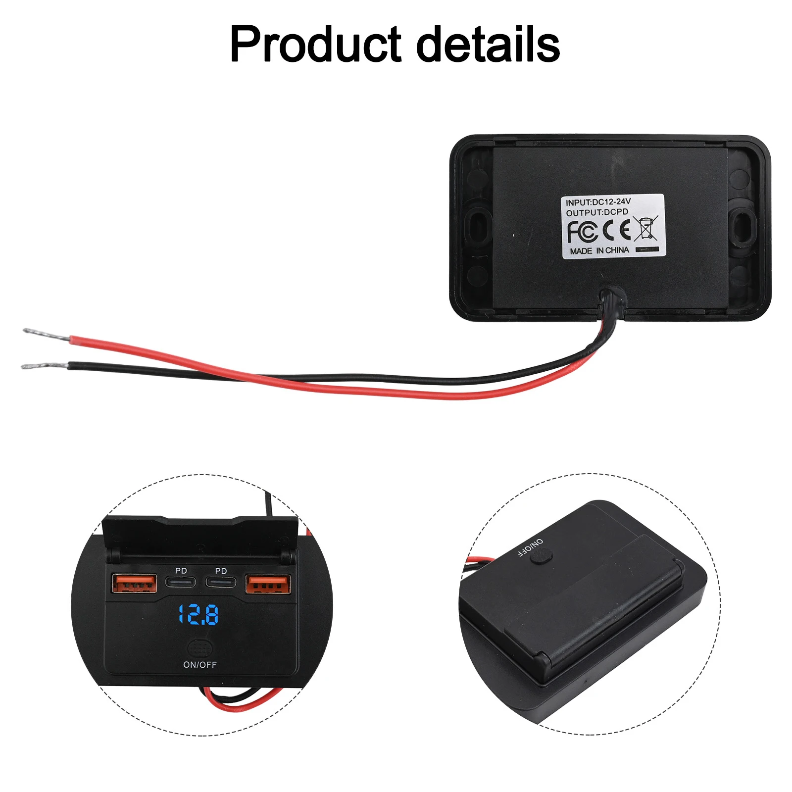 4 Port USB Charging Outlet for Cars 12V with Dual PD3 0 and For QC3 0 for Efficient Charging of Multiple Devices