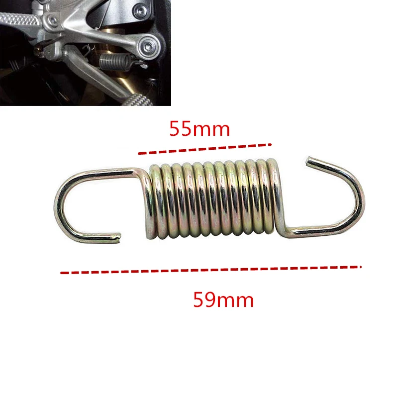 2PCS 59mm rear brake pedal lever return spring For Honda S50 90 S50 65 90 CL50 70 fit Suzuki Yamaha Kawasaki BMW motocycle