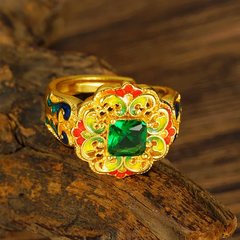 Women 24K Gold AU999 Inheritance Ruyi Adjustable Ring - Pure gold, crafty inheritance, auspicious Ruyi, ideal for gifting