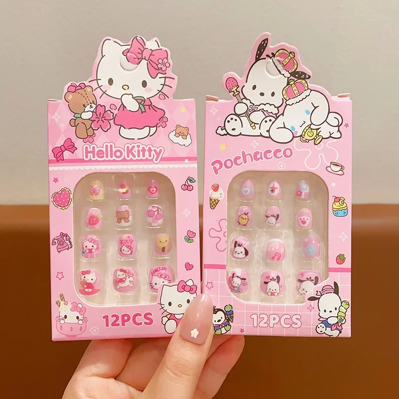 Autocollants à ongles de dessin animé 3D pour enfants, autocollants à ongles auto-adhésifs, art des ongles en forme d'animal, jouets décoratifs, imperméables, 12 pièces