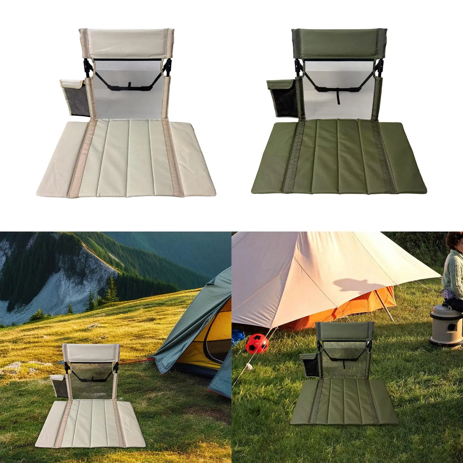 

Складной пляжный стул с поддержкой спины, спинка для кемпинга, пляжный напольный стул, сиденье для стадиона для пеших прогулок