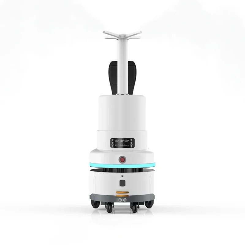 Hospital restaurant atomization disinfection and sterilization robot Hotel intelligent AI obstacle avoidance disinfection robot