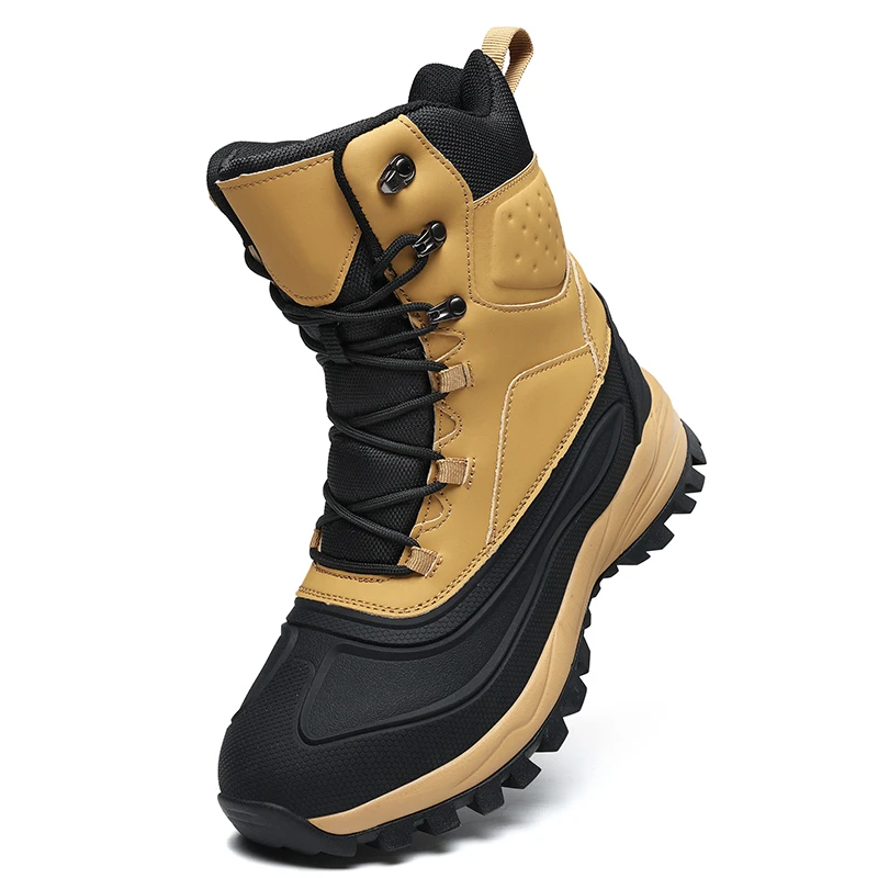 Winter fleece warm outdoor men's hiking boots and snow boots