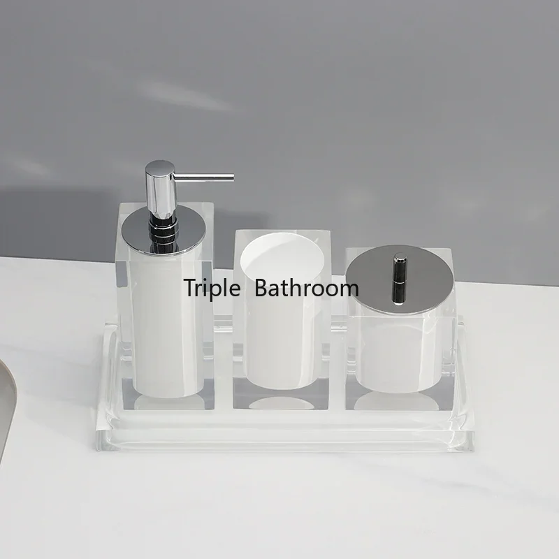 Bathroom toiletries Hand sanitizer bottle Press type lotion bottle Bathroom accessories Jewelry storage tray Cotton swab box