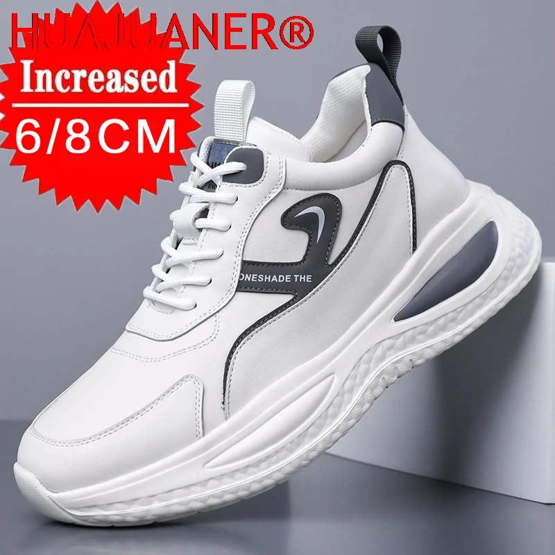 

Men 6cm Height Increase Shoes Invisible Elevator Sneakers Anti-Slip Thick Sole Casual Sports Fashion Breathable Running Trainers