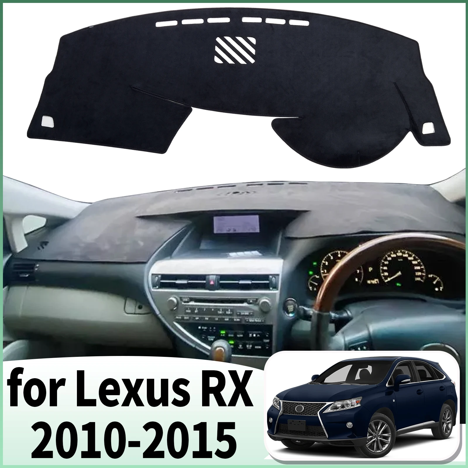 for Lexus RX 2010-2015 AL10 RX270 RX350 RX450h Car Dashmat Accessories Dashboard Cover Pad DashMat Sunshade Protective Carpet