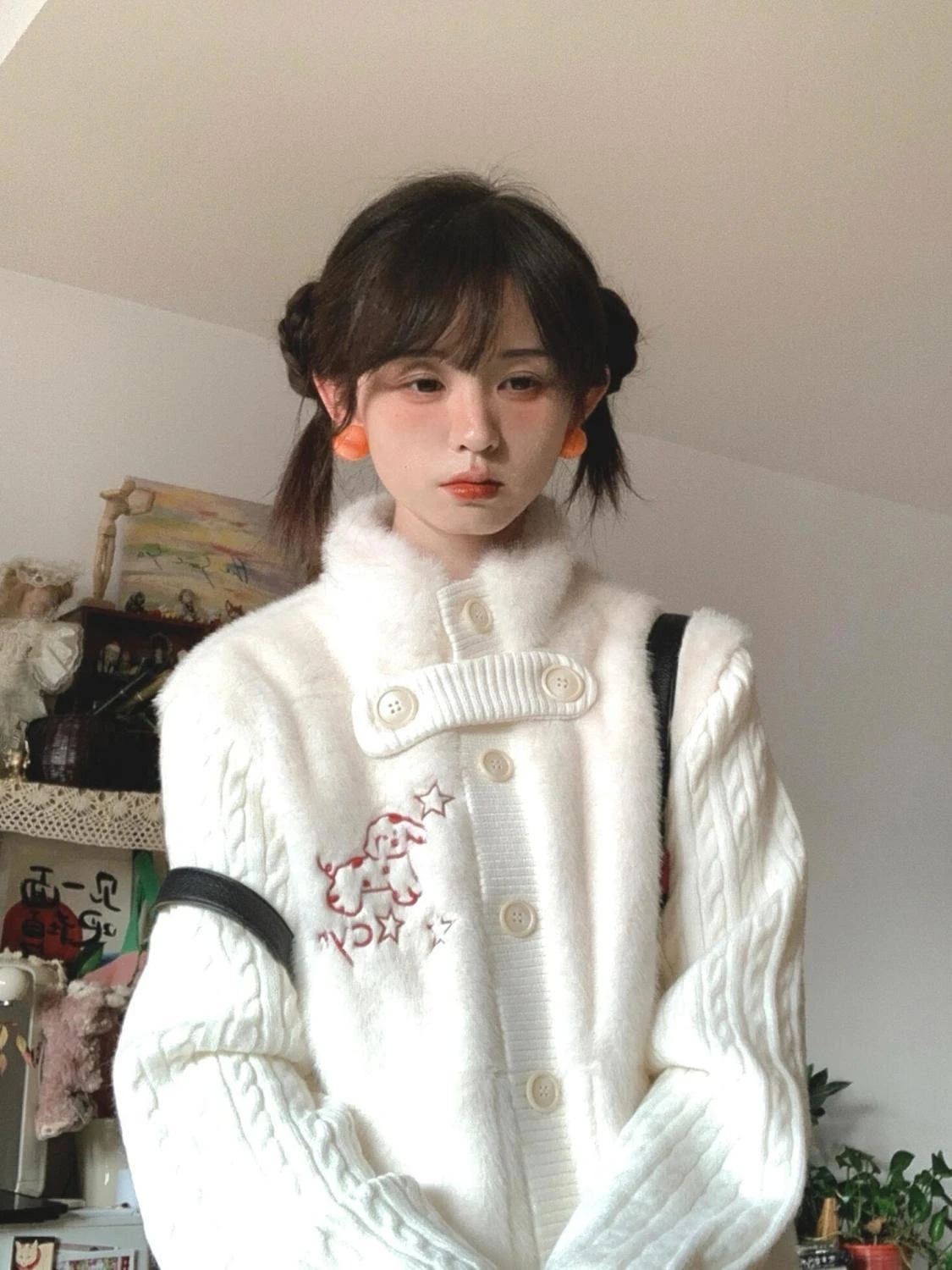 

Американские винтажные осенние свитера, повседневные женские свитера с длинными рукавами, трикотажные джемперы Y2K, винтажная субкультура, кавайная одежда для девочек