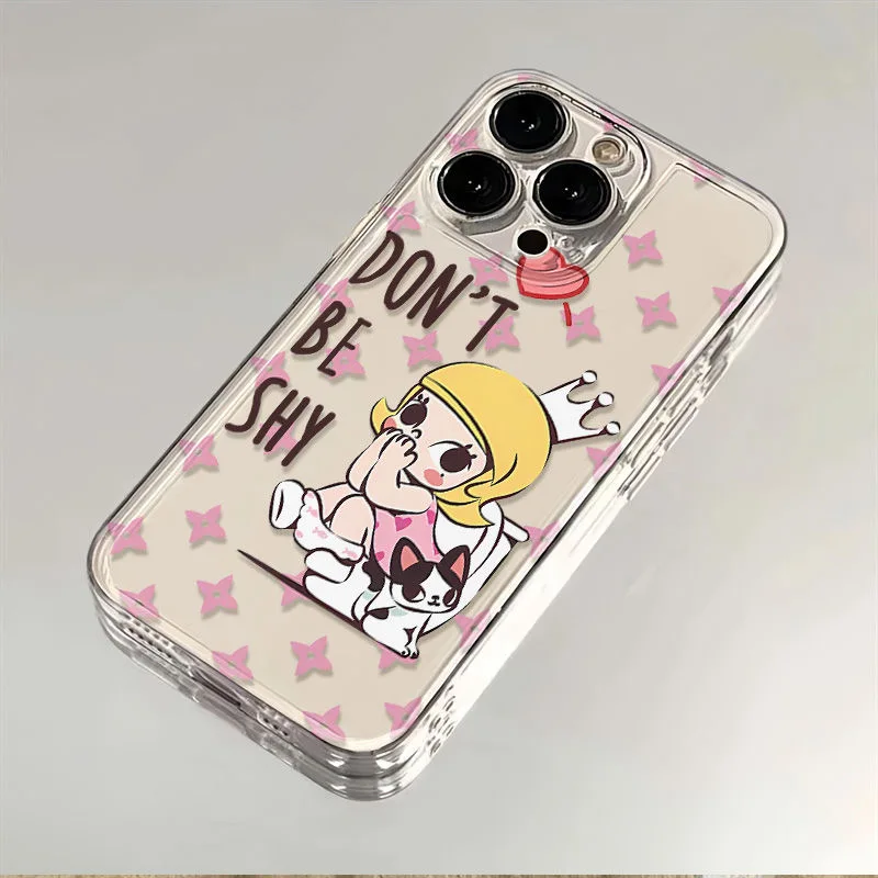 

Y2K Cute Anime Girl Clear Space Phone Case For Xiaomi Mi 10 10T 11 11Lite 12 12Lite 12T 13 14 Poco F4 F5 X4 X5 M45 Pro 5G