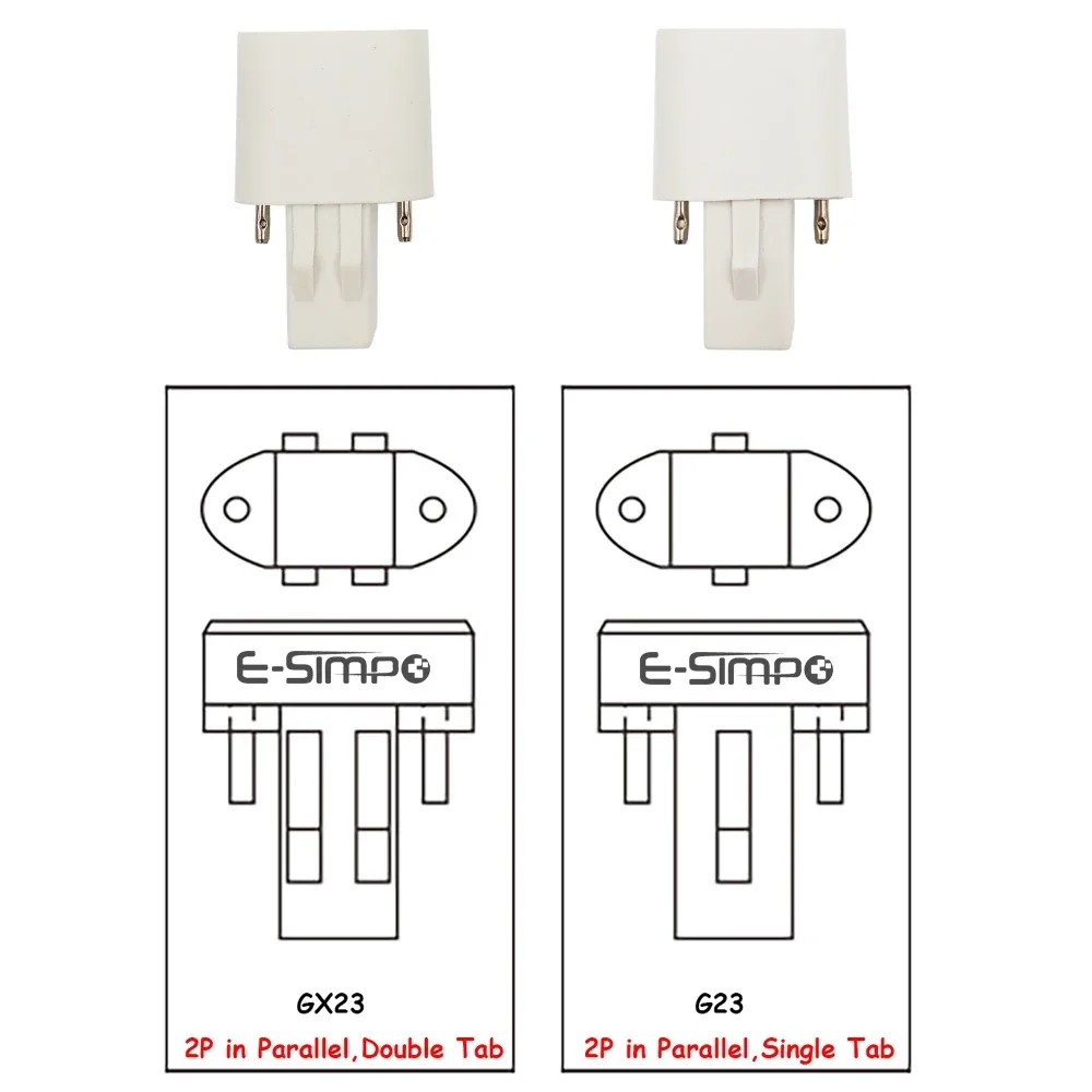 2pcs LED PL G23 GX23 3W4W5W7W Bulb Horizontal Side Plug Ceil CFL PL-S 7W 9W 13W Read Table Desk Lamp Replacement,Remove Ballast