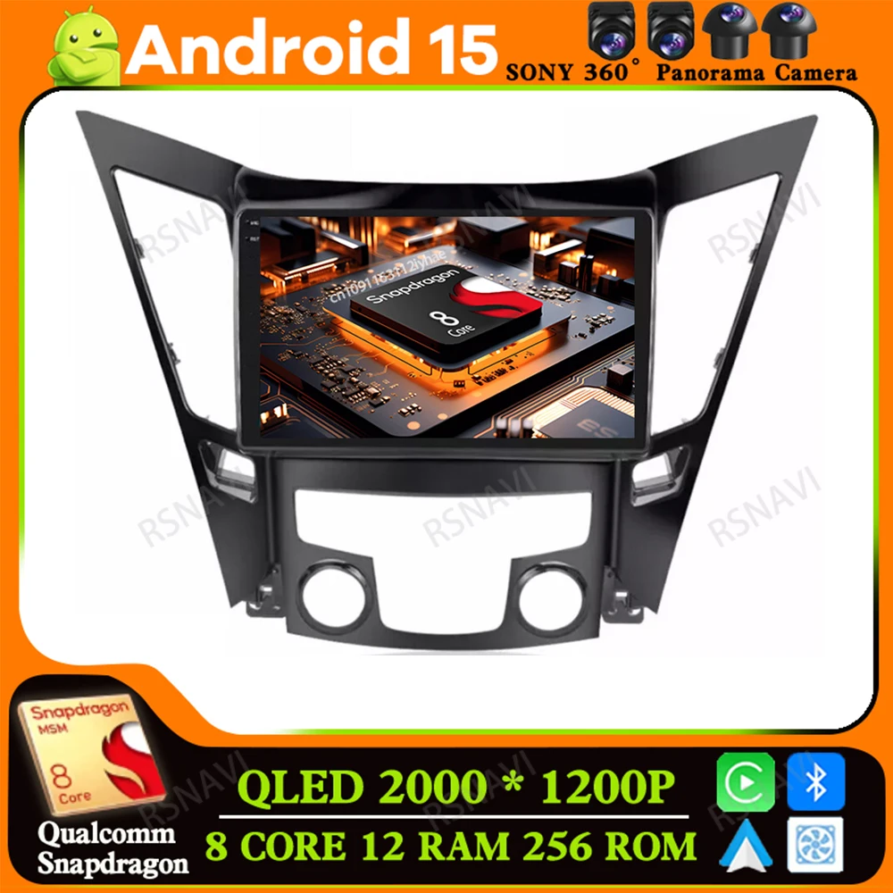 

Android 15 for Hyundai Sonata YF Android All-in-one 2009 - 2015 2.0 4G LTE GPS Autoradio Head Unit Qualcomm 5G WIFI Car Radio BT