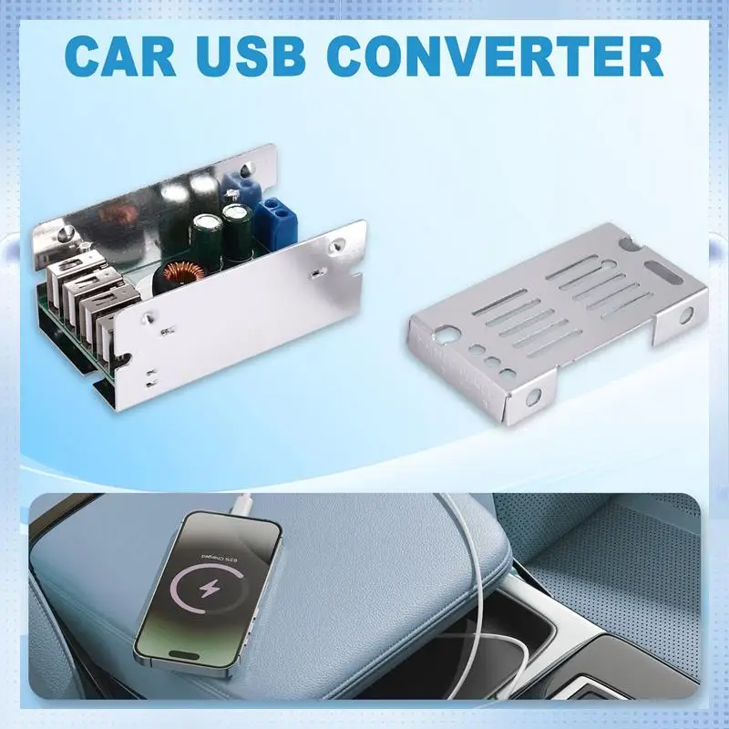 

НОВОЕ автомобильное быстрое зарядное устройство USB, модуль Buck 24 В/12 В до 5 В, 5 А, 4-портовый USB-конвертер для грузовика, автобуса, регистратор для вождения телефона
